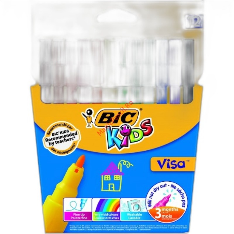 Carioca 12 culori, Bic Kids Visa